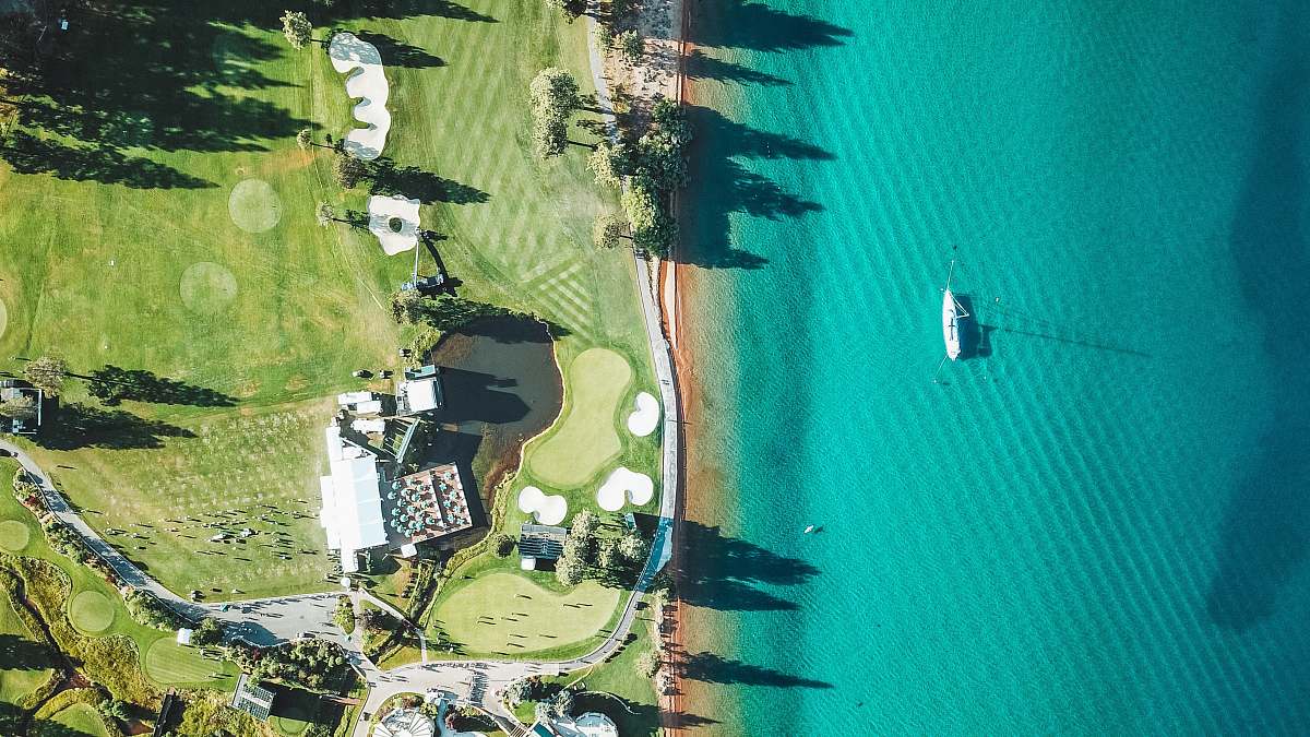 south lake tahoe aerial photo of golf course united states